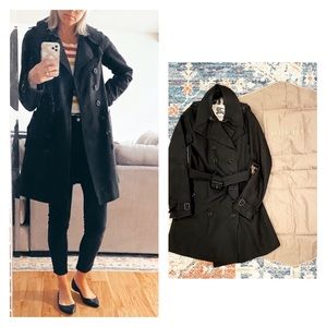 Burberry black Kensington double breasted trench coat 4 black